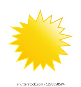 Starburst yellow speech bubble vector