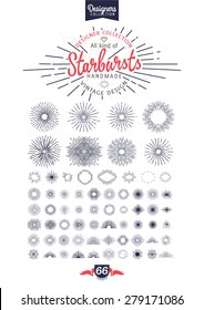 Starbursts Bundle for vintage retro logos, signs. - Designers Collection