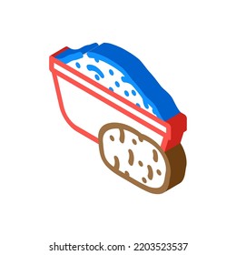 Stärkekartoffel isometrischer Vektorgrafik. Stärkekartoffelzeichen. einzelne Symbolillustration