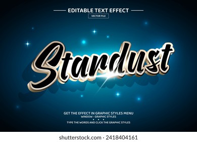 Stardust 3D editable text effect template