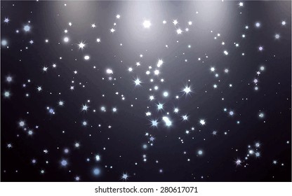 Stardust from above background. Vector version