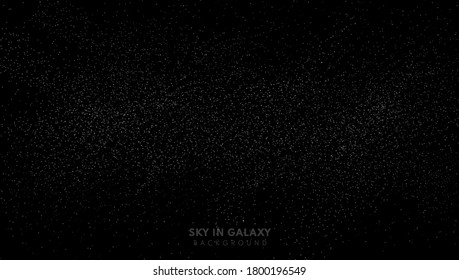 Stardust in black universe, Milky way galaxy, Star universe background. You can use for cover, poster, web, flyer, Landing page, Print ad. Vector illustration