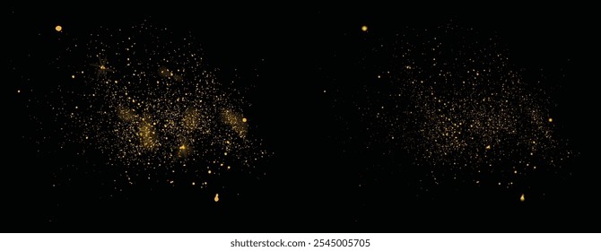 Stardust confetti light effect gold glitter celebratory illustration. glitter gold illustration