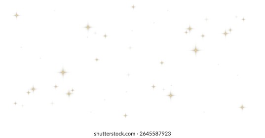 Stardust e Partículas de Ouro PNG .Efeito Estrela Espumante com Poeira Cósmica, Pó de Ouro Brilhante e Magia de Luz para Design Abstrato em Fundo Transparente