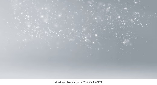 Stardust light effect isolated on transparent background.