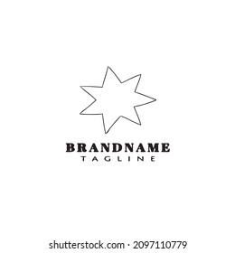 diseño de icono de caricatura del logotipo del starpolvo ilustración del vector aislado negro