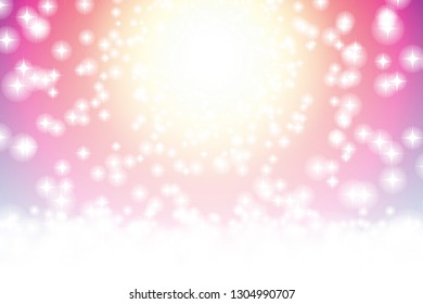 Stardust on the milky way galaxy. Falling stars effect. Vector illustration