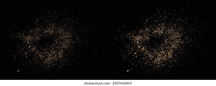 Stardust realistic vector gold glitter