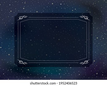 stardust sky background. vector frame.