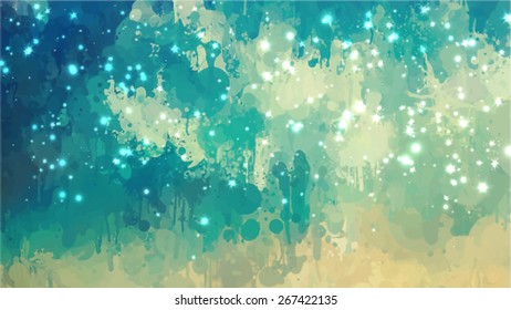 Stardust sky brush strokes background. Vector version