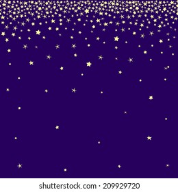 Stardust and star rain vector seamless vector. Falling stars vector illustration
