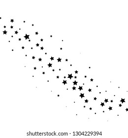Stardust trail, comet line. Falling star. Vector