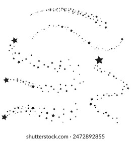 Stardust Trail Silhouette, sparkle vectror clip art