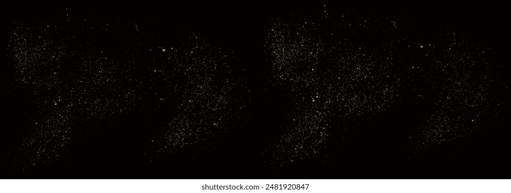 Stardust Vector ámbar oro brillo partículas efecto textura diseño de fondo