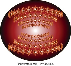 Star-eye with shining, six-pointed stars in a multiple arc.

