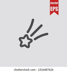 Starfall icon.Vector illustration.