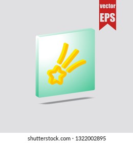 Starfall isometric icon.Vector illustration.