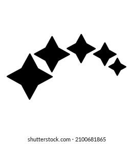 Starfall Night Flat Icon Isolated On White Background