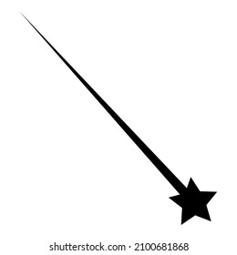 Starfall Night Flat Icon Isolated On White Background
