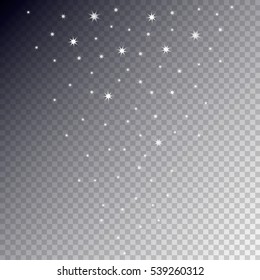 Starfall. Rain of stars. Vector illustration EPS 10