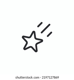 Starfall Wish Star Falling Sky Stock Vector (Royalty Free) 2197127869 ...