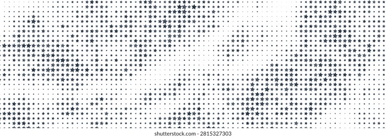 Starfield dot effect with a black background, in black and white.