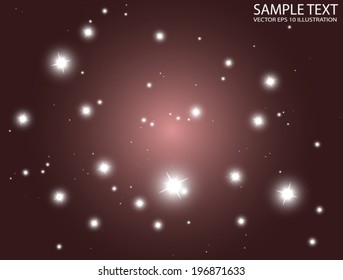 Starfield vector background template - Vector starfield space background illustration