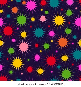 Starfield vector seamless pattern