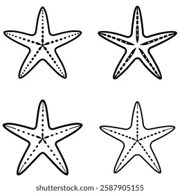 starfish animals silhouette vector illustrator
