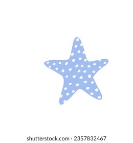 Starfish. Atlantic star. Marine Animal Vector illustration on white background.