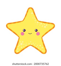 starfish cartoon isolated over white background. vector illustration