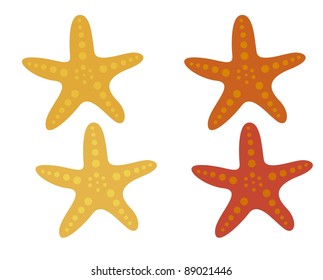 starfish cartoon isolated over white background. vector