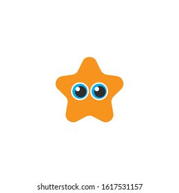 Starfish cartoon vector icon on a white background
