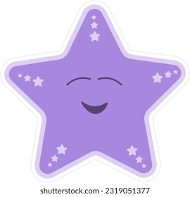 starfish character illustration, starfish character facial expressions