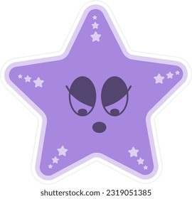 starfish character illustration, starfish character facial expressions