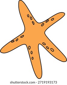 Starfish Color Creature Vector Illustration