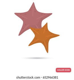 Starfish color flat icon for web and mobile design