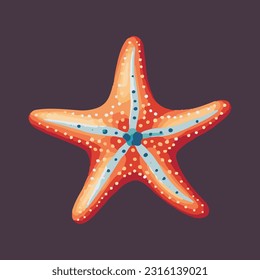 starfish colored 3d detailed illustration