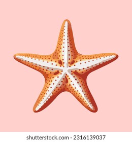 starfish colored 3d detailed illustration