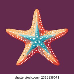 starfish colored 3d detailed illustration