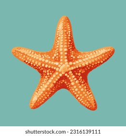 starfish colored 3d detailed illustration