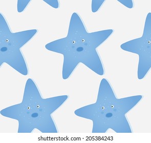 Starfish colorful seamless pattern background 