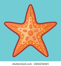 A starfish colorful vector illustration.