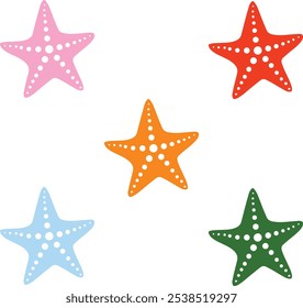 Starfish cute and colorful animation