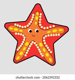 starfish design over white background vector illustration