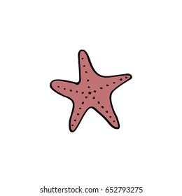 starfish doodle icon