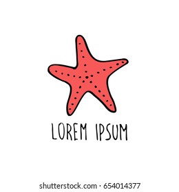 starfish doodle icon