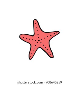 starfish doodle icon