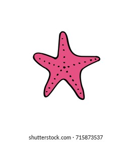 starfish doodle icon