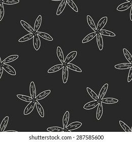 Starfish doodle seamless pattern background